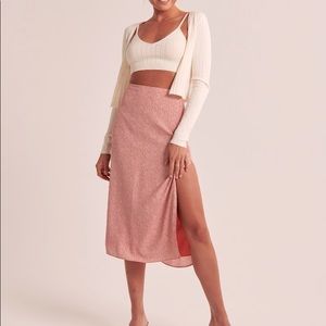 Abercrombie High Slit Midi Skirt